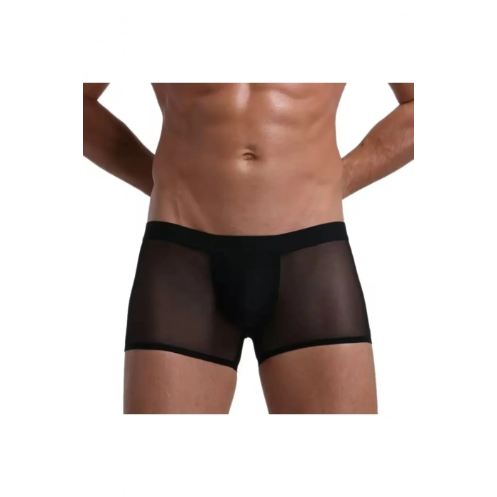 Fantezi Transparan Tül Erkek Boxer Fantezi Tanga