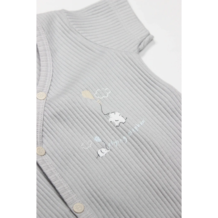 Flying Elephant 2li Yarım Kol Badi 17117 Ekru Gri