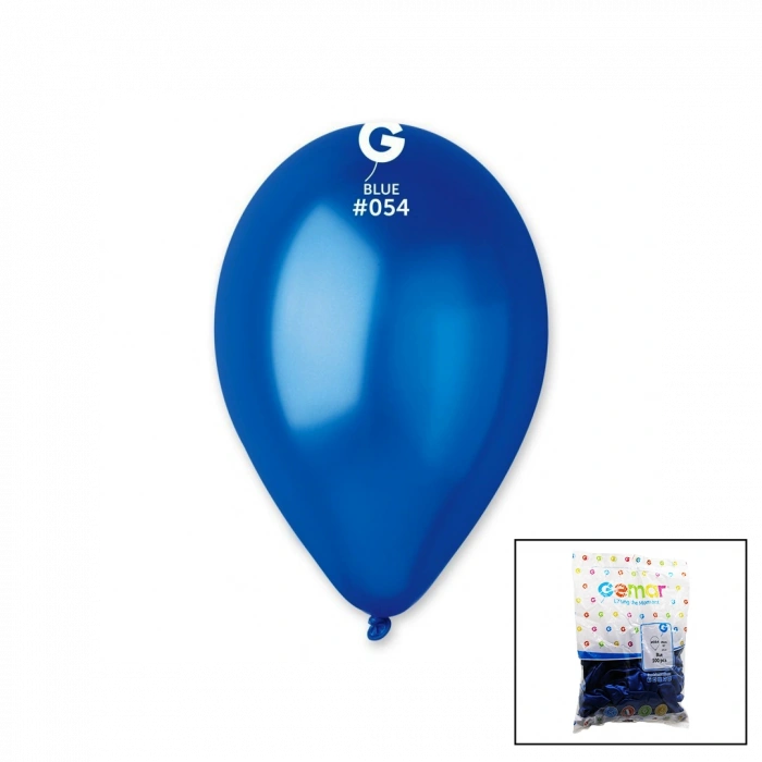 Gm-110-36-54 Metalik - Mavi Balon 11&apos;&apos; - 28cm - 100 Parça (4172)