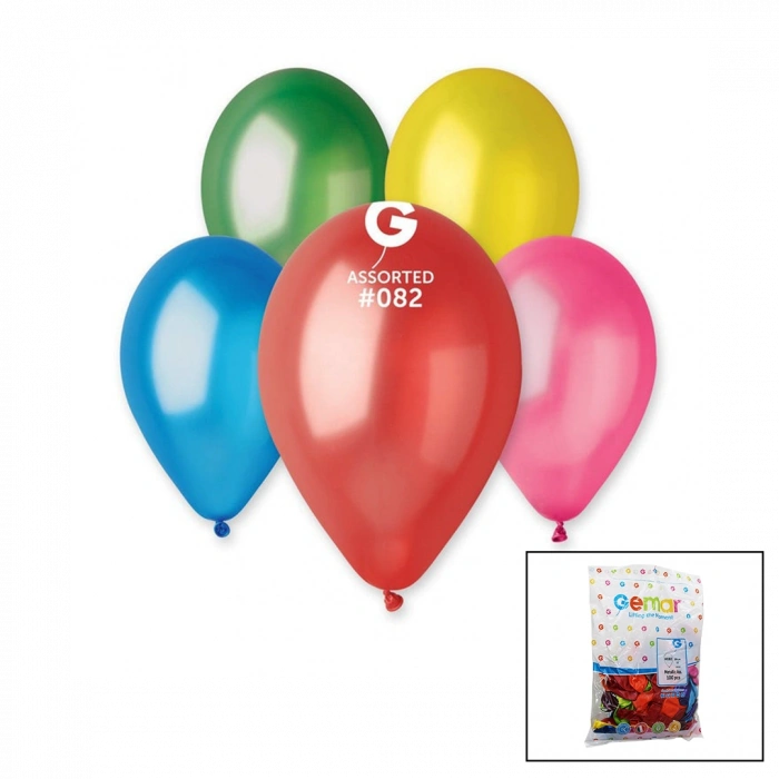 Gm-110-82 Metalik - Karışık Balon 11&apos;&apos; - 28cm - 100 Parça (4172)