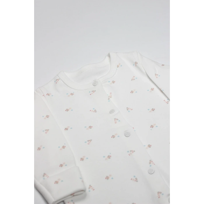 Grow İn Love Bebe Tulum 15103 Pembe Ekru