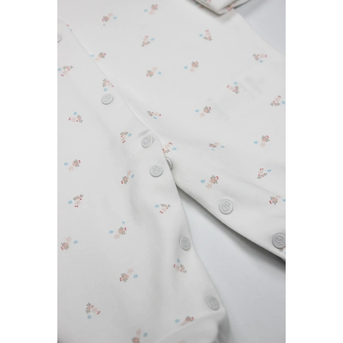 Grow İn Love Bebe Tulum 15103 Pembe Ekru