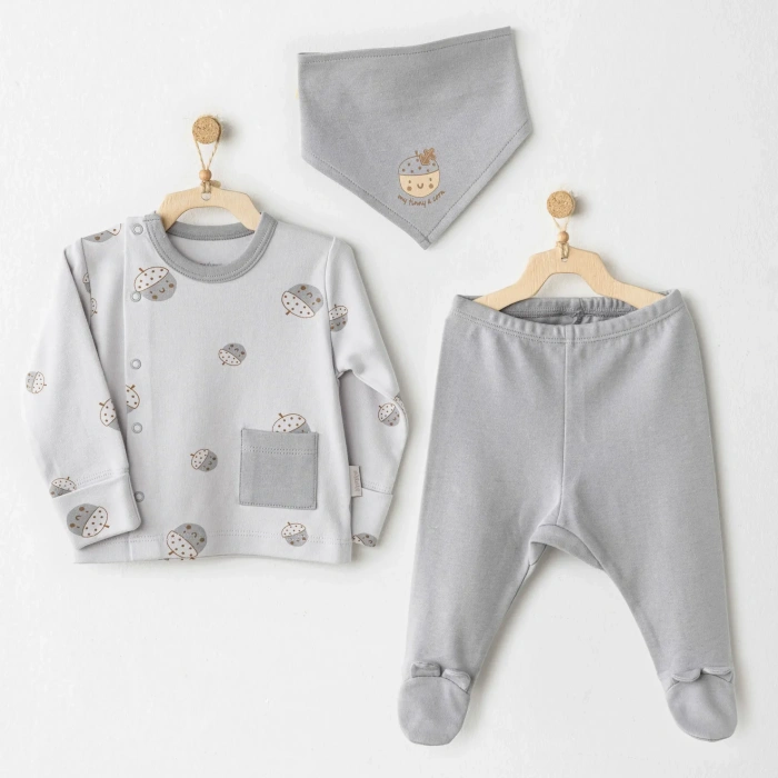Hello Autumn 3lü Zıbın Takım Grey
