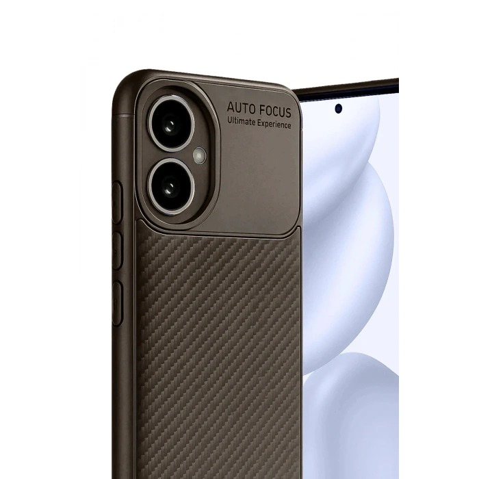 Honor 400 Kılıf Auto Focus Karbon Kapak - Kahverengi