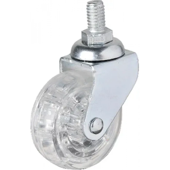 Hts 326 - 50x20 mm Şeffaf Makaralı Vidalı Teker 4 Adet