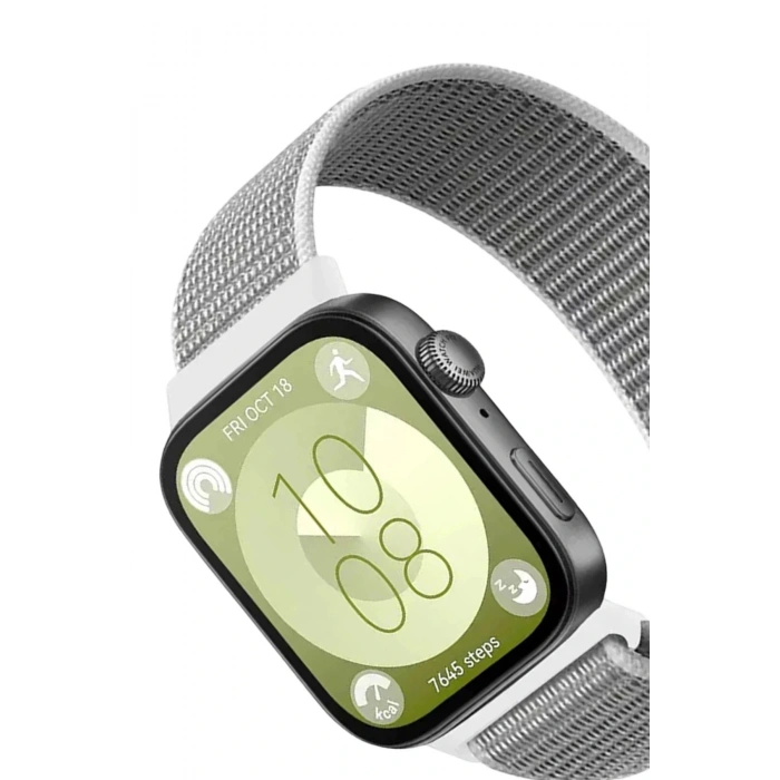 Huawei Fit 4 Hasırlı Cırtcırtlı Kordon - Beyaz