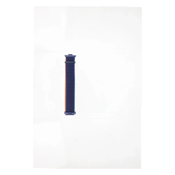 Huawei Fit 4 Hasırlı Cırtcırtlı Kordon - Lacivert-Turuncu