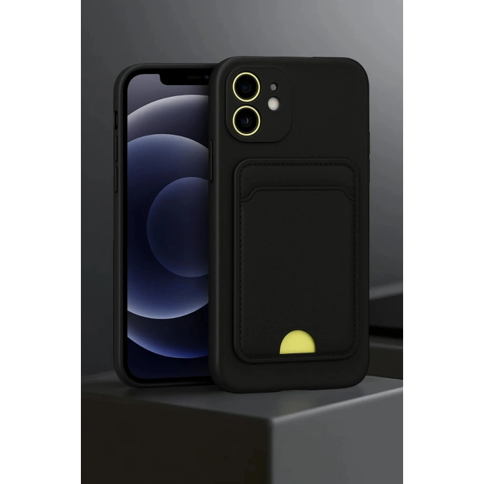 iPhone 11 Kılıf Kelvin Kartvizitli Silikon - Derin Mor