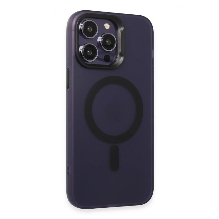 iPhone 14 Pro Kılıf Mateks Magsafe Kapak - Derin Mor