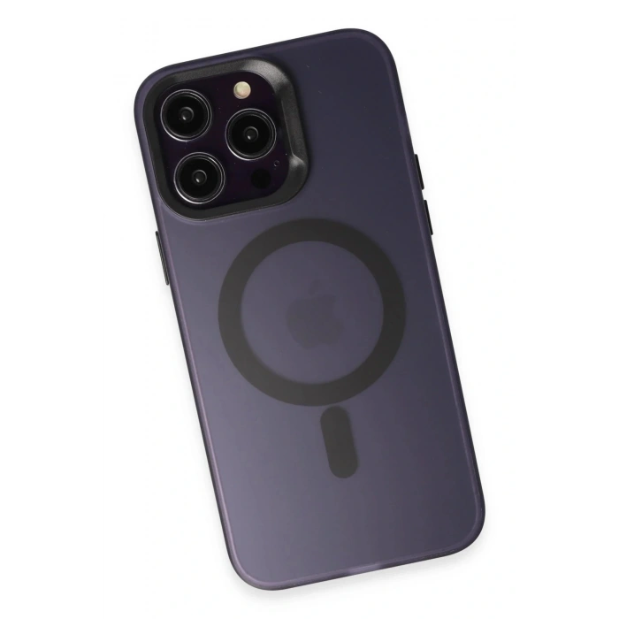 iPhone 14 Pro Kılıf Mateks Magsafe Kapak - Derin Mor