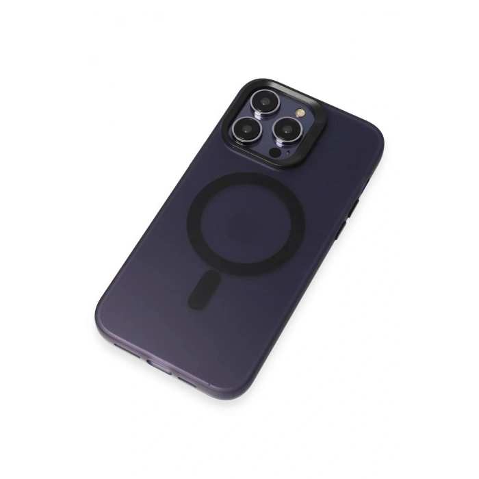 iPhone 14 Pro Kılıf Mateks Magsafe Kapak - Derin Mor