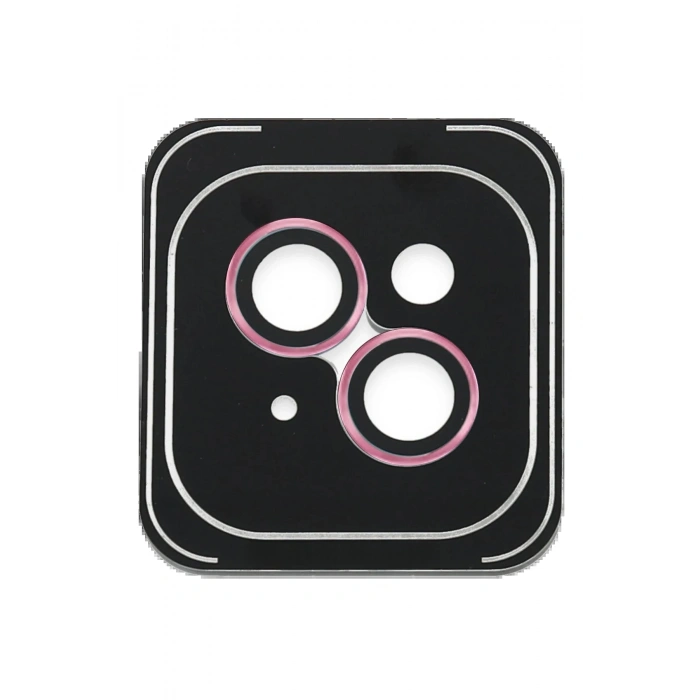 iPhone 14 PVD Metal Kamera Lens - Pembe