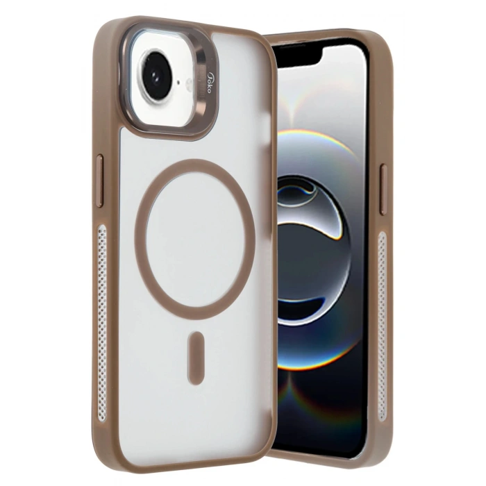 iPhone 16E Flet Lens Magsafe Kapak - Gold