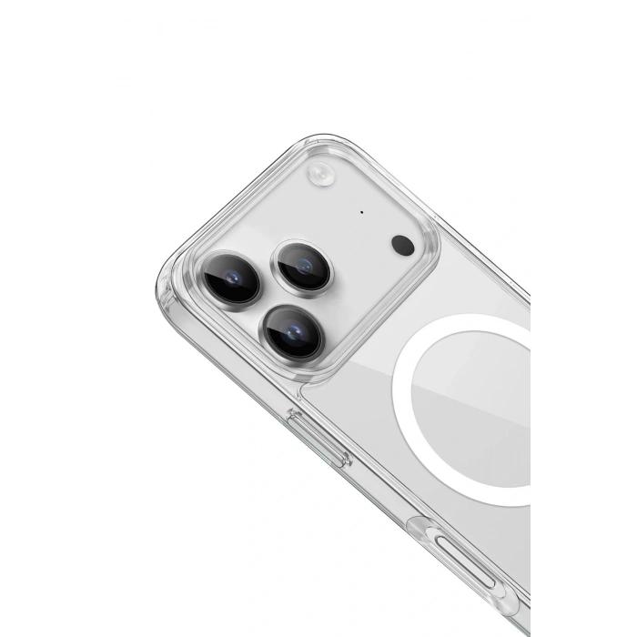 iPhone 17 Pro Kılıf Pc Real Magsafe Kapak - Şeffaf