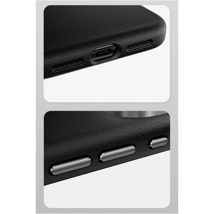 iPhone 17 Pro Wonder Deri Magsafe Kapak - Siyah