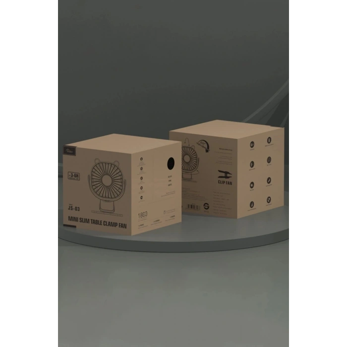 JS03 Masaüstü Soğutma Fanı - Beyaz