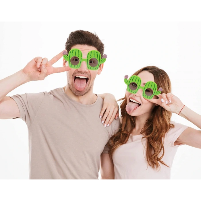 Kaktüs Temalı Hawaii Yaz Partisi Gözlüğü 8.5x18.5 Cm (4172)