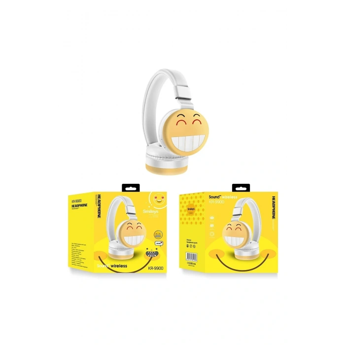 KR9900 Kablosuz Kafaüstü Kulaklık - Sarı