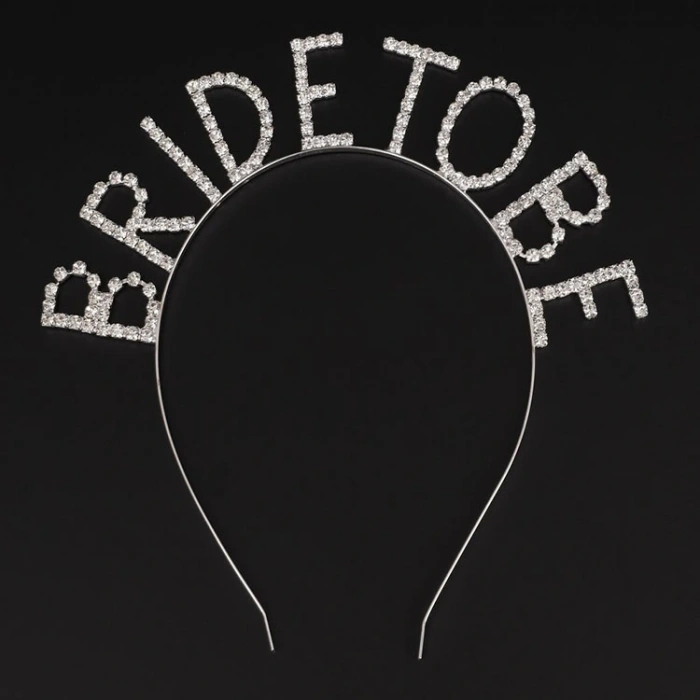 Kristal Taşlı Gümüş Renk Bride To Be Gelin Tacı (4172)