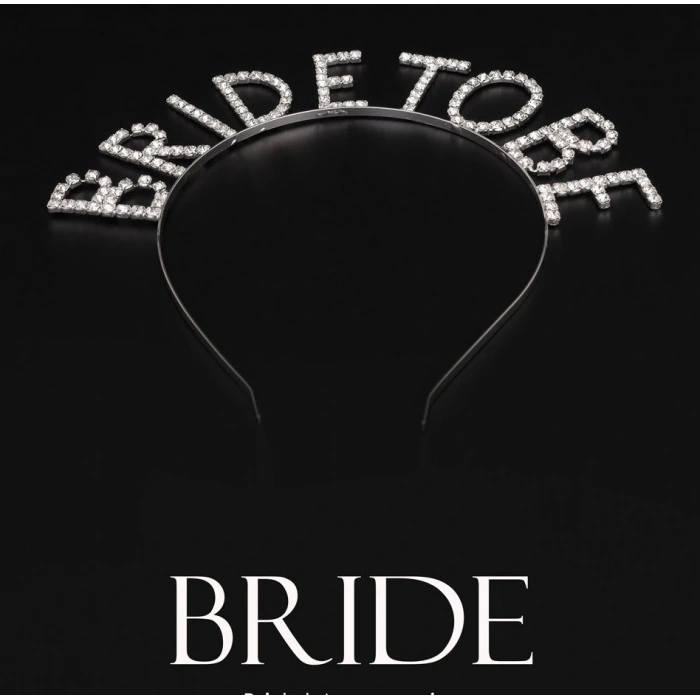 Kristal Taşlı Gümüş Renk Bride To Be Gelin Tacı (4172)