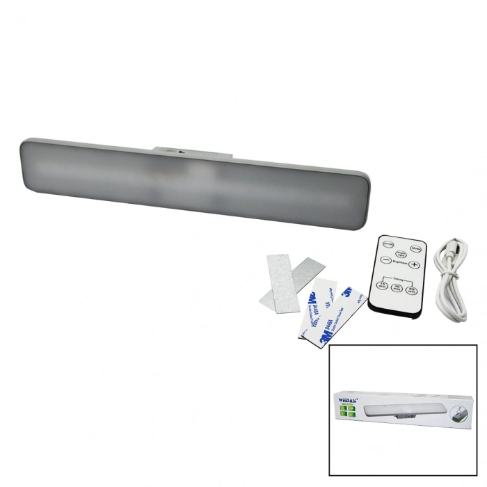 Kumandalı - Zaman - Işık Gücü Ayarlı Metal Askılı - Usb Şarjlı Lamba Fener 20smd Led (4172)