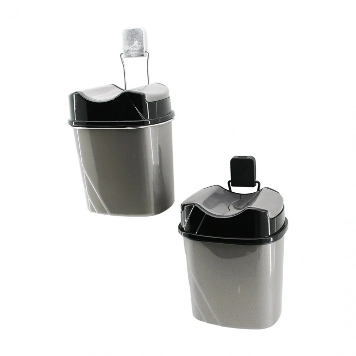 Metal Askılı Plastik Çöp Kovası Yapışkanlı Montaj (4172)