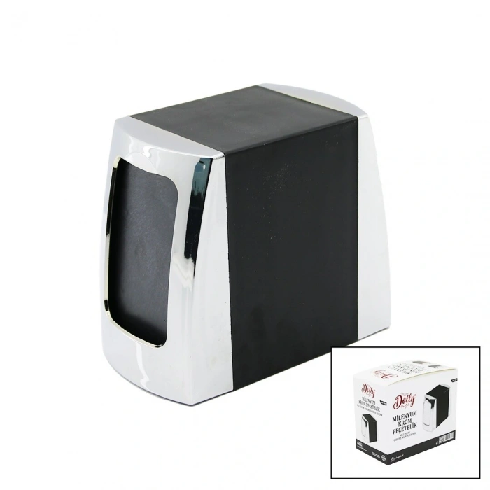 Milenyum Krom Çift Taraflı Yaylı Peçetelik (4172)