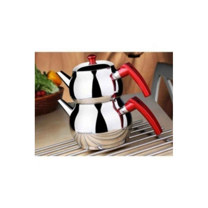Mini 2lt Küçük Boy Küre Çelik Çaydanlık Seti (4172)