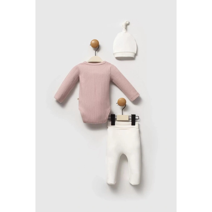 Moi Noi Şapkalı Badi Pantolon Takım Mnb5346 Mürdüm