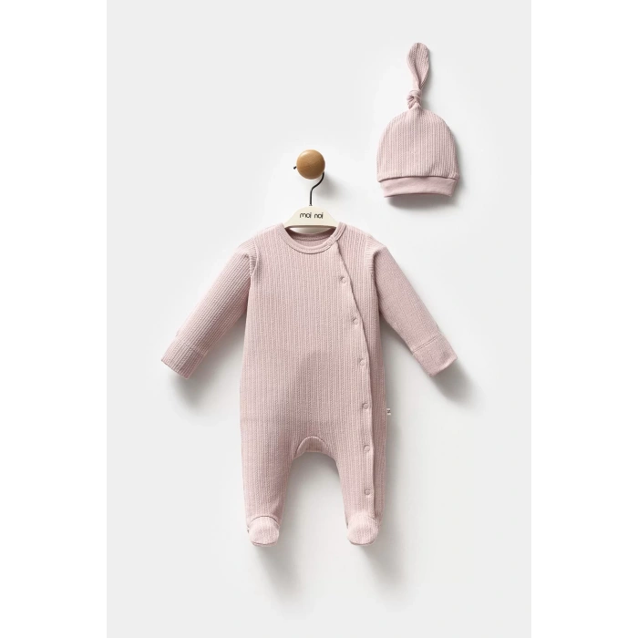 Moi Noi Şapkalı Tulum Mnb1235 Mürdüm