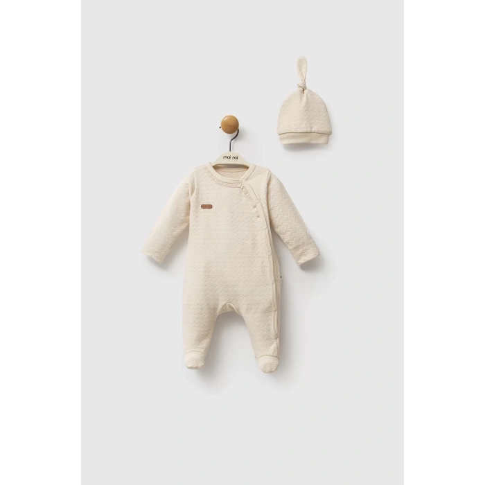 Moi Noi Şapkalı Tulum Mnb1248 Bej