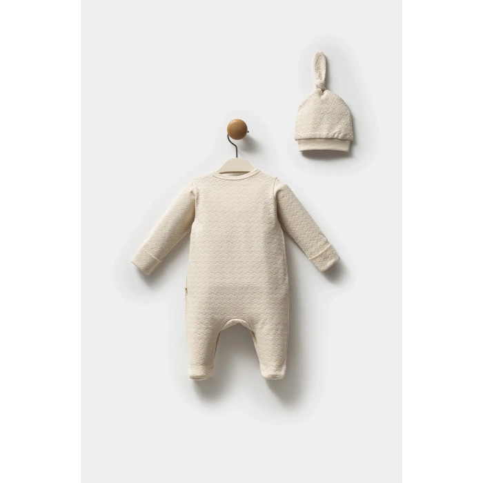 Moi Noi Şapkalı Tulum Mnb1249 Bej