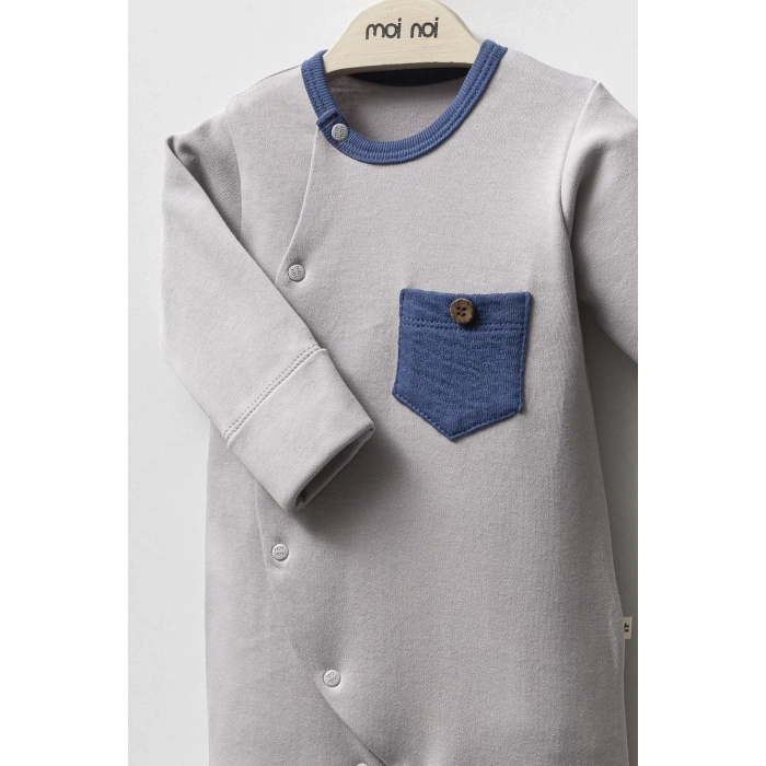 Moi Noi Şapkalı Tulum Mnb1250 Gri