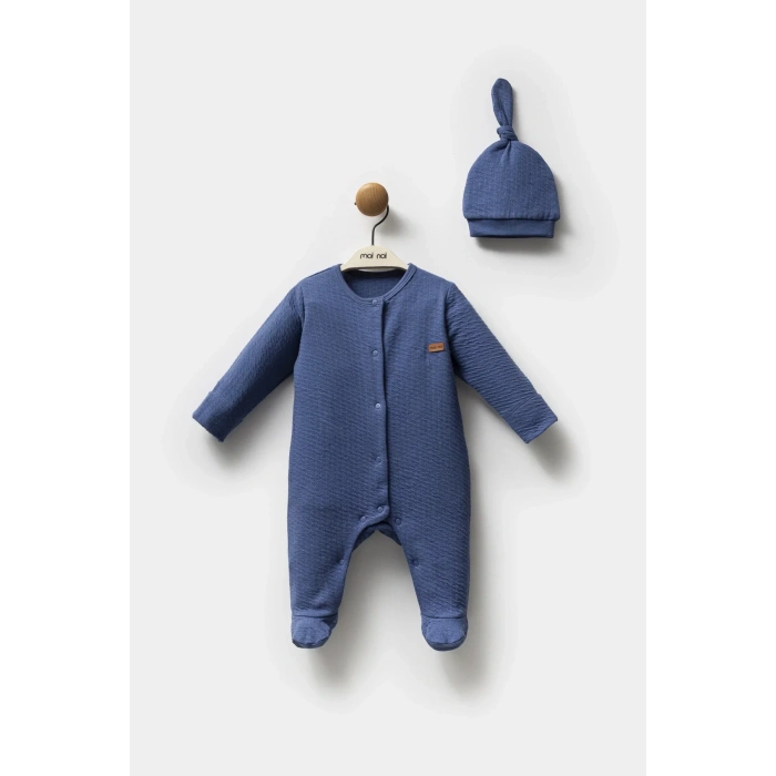 Moi Noi Şapkalı Tulum Mnb1251 Navy Blue