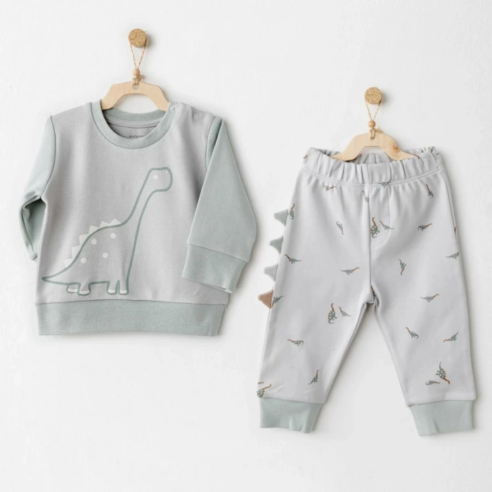 Mummy S Snuggle Saurus 2li Bebek Takım Green