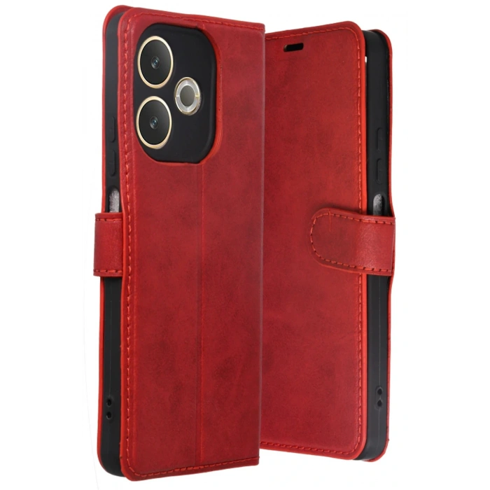 Oppo A5 Pro 4G Trend S Plus Kapaklı Kılıf - Kırmızı