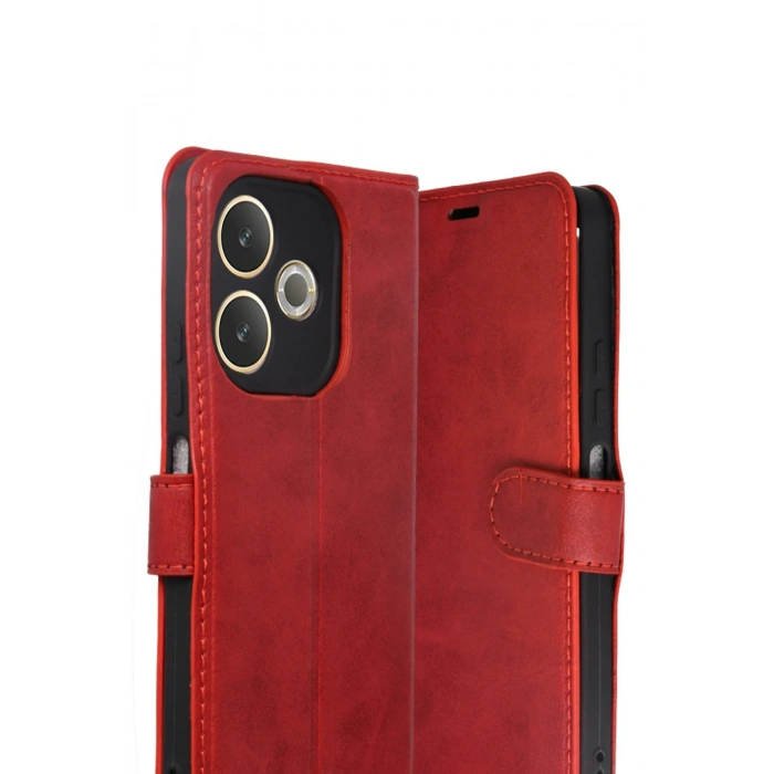 Oppo A5 Pro 4G Trend S Plus Kapaklı Kılıf - Kırmızı