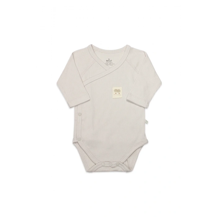 Organic Modal Flying Balloons Kruvaze Uzun Kol Body Bs17121 Bej