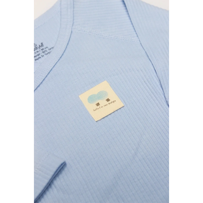 Organic Modal Flying Balloons Kruvaze Uzun Kol Body Bs17121 Mavi