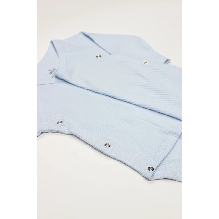 Organic Modal Flying Balloons Kruvaze Uzun Kol Body Bs17121 Mavi