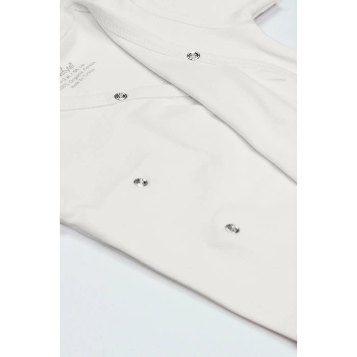 Organik Natural Basic Style Kruvaze Uzun Kol Body Bs17102 Ekru