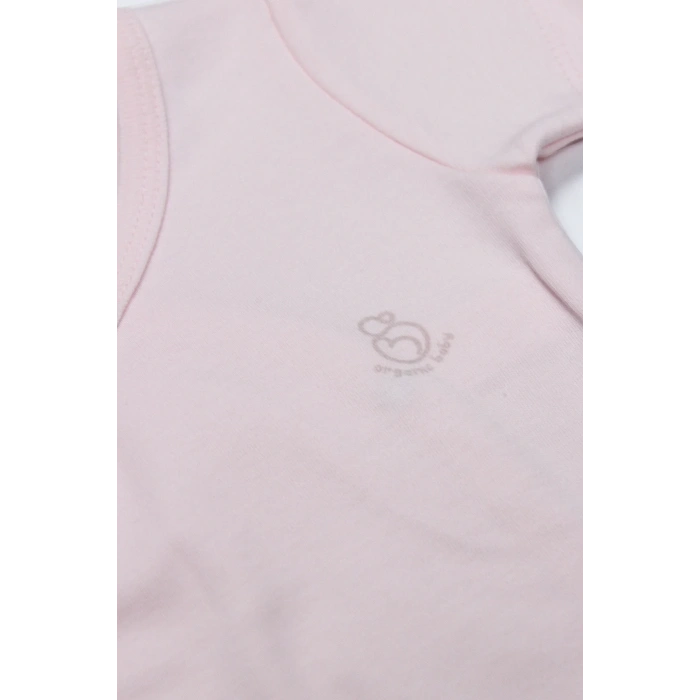 Organik Natural Basic Style Kruvaze Uzun Kol Body Bs17102 Pembe