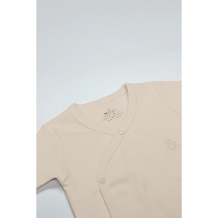 Organik Natural Basic Style Kruvaze Yarım Kol Body Bs17101 Bej