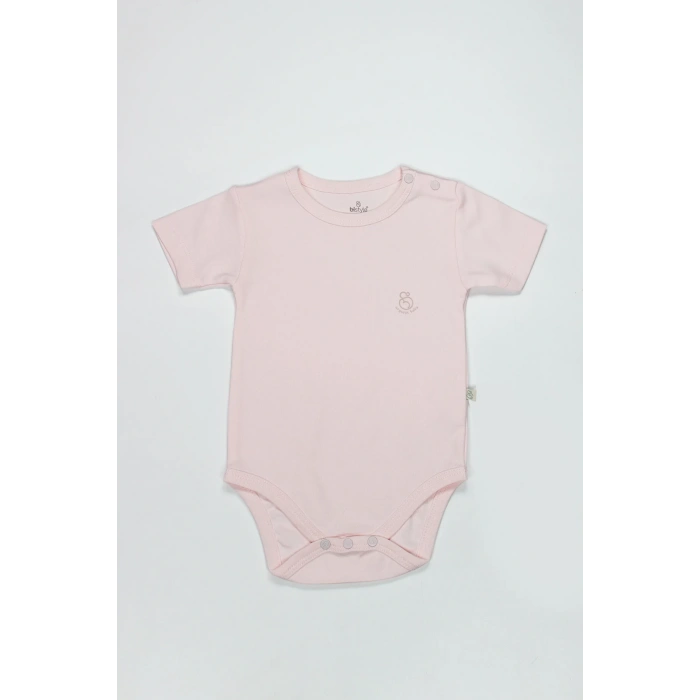 Organik Natural Basic Style Yarım Kol Body Bs17103 Pembe