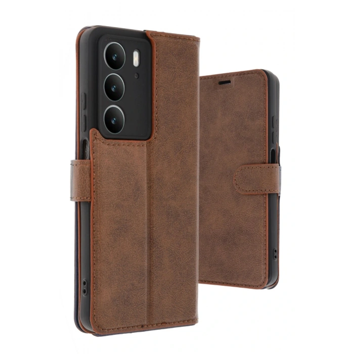 Realme C75 4G Trend S Plus Kapaklı Kılıf - Taba