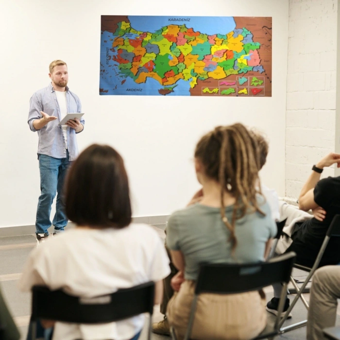 Renkli Türkiye Haritası Manyetik Yapıştırıcı Gerektirmeyen Duvar Stickerı 118 Cm * 56 Cm (4172)