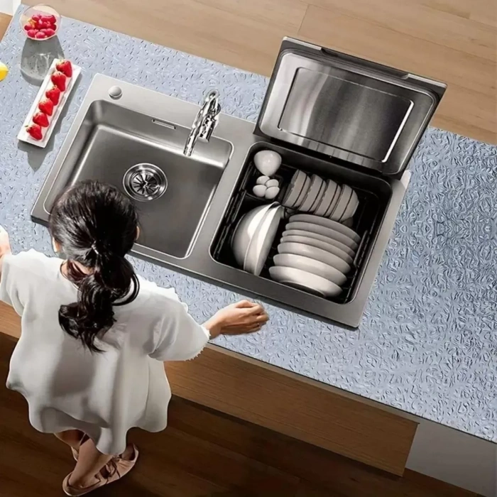 Rulo Gümüş Alüminyum Folyo Duvar Kağıdı, Kendinden Yapışkanlı Raf İçi, Su Geçirmez Folyo  2 Mt X 60 Cm (4172)