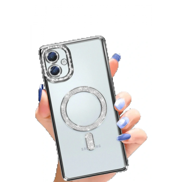 Samsung Galaxy A06 Joke Simli Magneticsafe Kılıf - Siyah