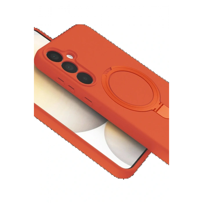 Samsung Galaxy A15 4G Regal Magsafe Standlı Kapak - Turuncu