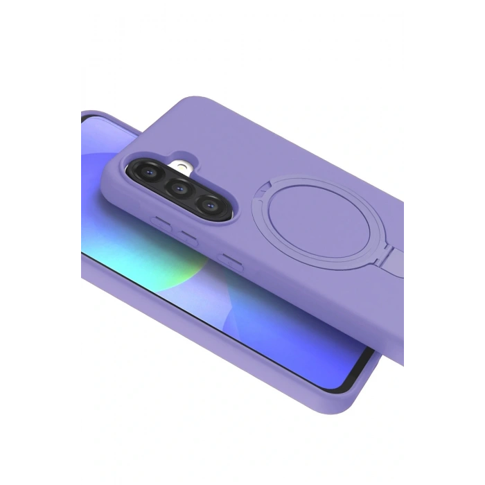 Samsung Galaxy A17 5G Regal Magsafe Standlı Kapak - Lila